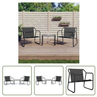 vidaXL Loungeset - Trendy - Tuinmeubelen - Afmetingen- 59 x 70 x 74 cm - Ken- Duurzaam materiaal Grijs