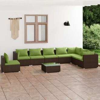 vidaXL Loungeset - Trendy - Tuinmeubelset - Afmeting- 70 x 70 x 60.5 cm - Ken- Modulair design - Kleur- bruin