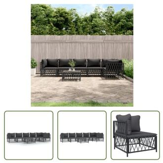 vidaXL Loungeset - Tuinhoekbank 72x72x66 cm - Antraciet Grijs