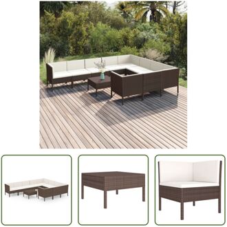 vidaXL Loungeset Tuinmeubelset - 57x69x69 cm - Bruin