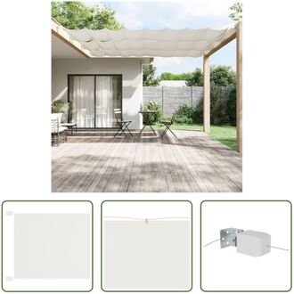 vidaXL Luifel verticaal 60x360 cm oxford stof wit - Parasol