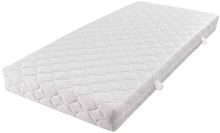 vidaXL Matras met een wasbare hoes 200x120x17 cm Wit