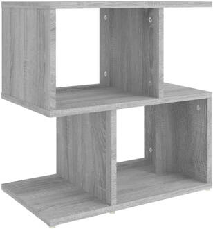 vidaXL Nachtkastje 50x30x51,5 cm bewerkt hout grijs sonoma eikenkleur