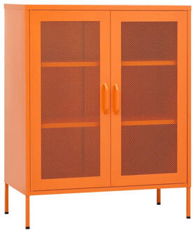 vidaXL Opbergkast 80x35x101,5 cm staal oranje