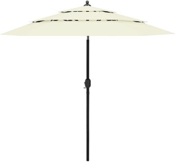 vidaXL Parasol 3-laags met aluminium paal 2,5 m zandkleurig Beige