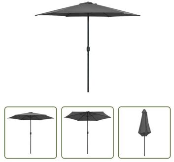 vidaXL Parasol - Antraciet - 270 x 246 cm - UV-beschermend polyester Grijs