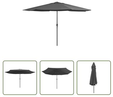 vidaXL Parasol - Antraciet - 400 x 267 cm - UV-beschermend polyester Grijs