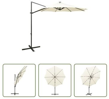 vidaXL Parasol LED 300x255 cm - Zand - Stof met PA-coating - Aluminium Beige