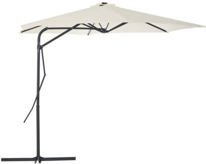 vidaXL Parasol met stalen paal 300 cm zandkleurig Beige