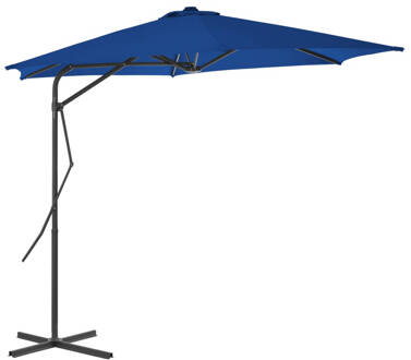 vidaXL Parasol met stalen paal 300x230 cm blauw