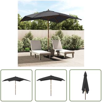 vidaXL Parasol - Outdoor - 300x300x273 cm - Zwart