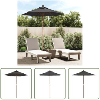 vidaXL Parasol Outdoor - antraciet - 196 x 231 cm - uv-beschermend en kleurvast polyester Grijs