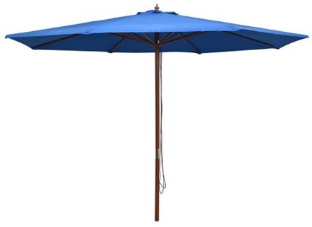 vidaXL Parasol - UV-beschermend polyester - 48mm paaldiameter - Stabiel en duurzaam - Eenvoudig te monteren - Blauw