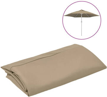 vidaXL Parasoldoek - UV-beschermend polyester - Taupe - Diameter 300 cm - Geen montage vereist