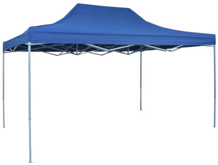 vidaXL Partytent inklapbaar 3x4 m staal blauw