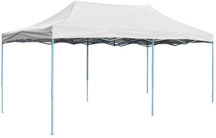 vidaXL Partytent inklapbaar 3x6 m staal wit