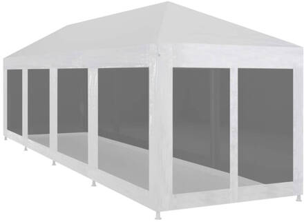 vidaXL Partytent met 10 mesh zijwanden 12x3 m Wit