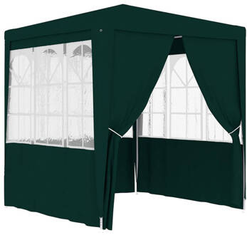 vidaXL Partytent met zijwanden professioneel 90 g/m² 2,5x2,5 m groen