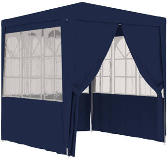 vidaXL Partytent met zijwanden professioneel 90 g|m² 2x2 m blauw