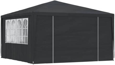 vidaXL Partytent met zijwanden professioneel 90 g/m² 4x4 m antraciet Grijs