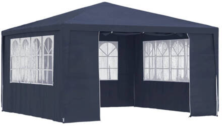 vidaXL Partytent met zijwanden professioneel 90 g/m² 4x4 m blauw