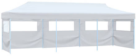 vidaXL Partytent pop-up met 5 zijwanden 3x9 m wit