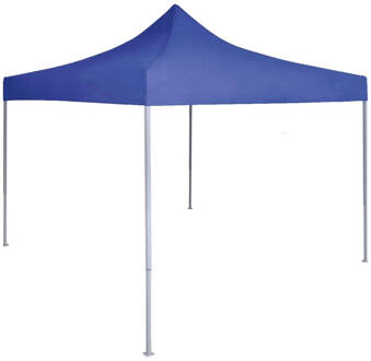 vidaXL Partytent professioneel inklapbaar 2x2 m staal blauw