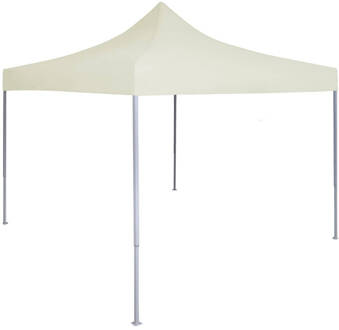 vidaXL Partytent professioneel inklapbaar 2x2 m staal crème