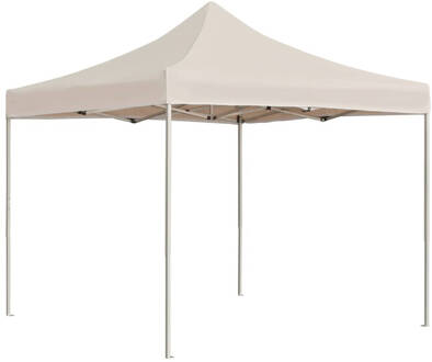 vidaXL Partytent professioneel inklapbaar 3x3 m aluminium crème