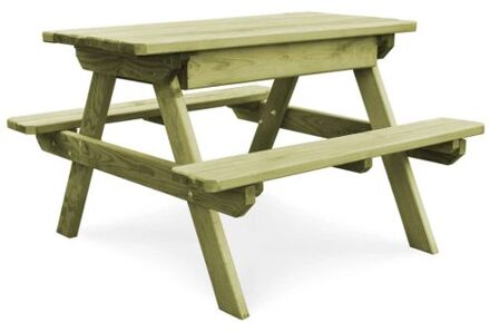 vidaXL Picknicktafel met banken 90x90x58 cm geïmpregneerd grenenhout Groen