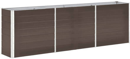 vidaXL Plantenbak 240x40x77 cm gegalvaniseerd staal bruin