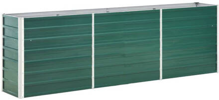 vidaXL Plantenbak 240x40x77 cm gegalvaniseerd staal groen