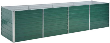 vidaXL Plantenbak 320x80x77 cm gegalvaniseerd staal groen