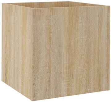 vidaXL Plantenbak 40x40x40 cm bewerkt hout sonoma eiken Bruin