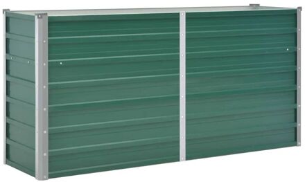 vidaXL Plantenbak verhoogd 160x40x77 cm gegalvaniseerd staal groen