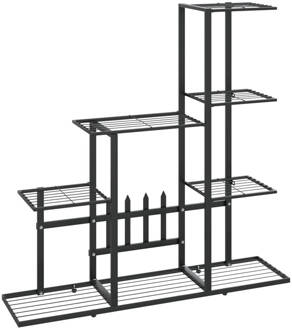 vidaXL Plantenstandaard Zwart 94.5 x 25 x 88 cm