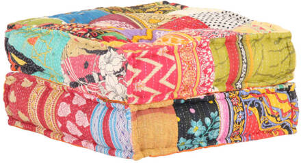 vidaXL Poef 60x70x36 cm stof patchwork  VDXL_287707