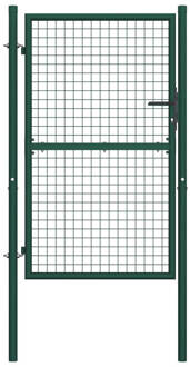 vidaXL Poort 100x175 cm staal groen