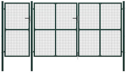 vidaXL Poort 400x150 cm staal groen