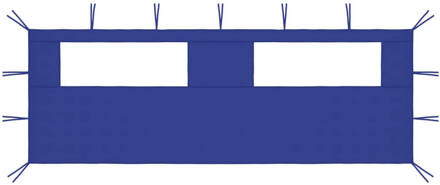 vidaXL Prieelzijwand met ramen 6x2 m blauw