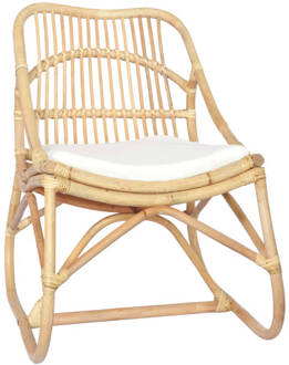 vidaXL Rattan stoel Naturel Wit