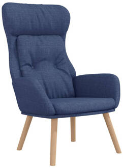 vidaXL Relaxstoel stof blauw