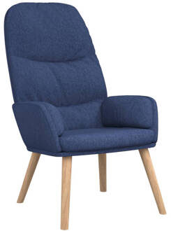 vidaXL Relaxstoel stof blauw