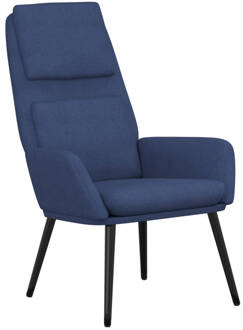 vidaXL Relaxstoel stof blauw