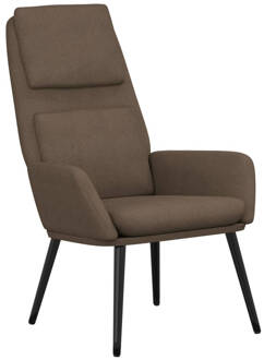 vidaXL Relaxstoel stof taupe