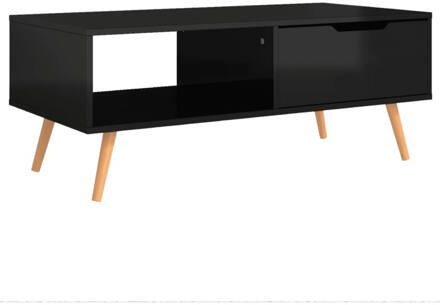 vidaXL Salontafel 100x49,5x43 cm spaanplaat hoogglans zwart