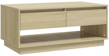 vidaXL Salontafel 102,5x55x44 cm spaanplaat sonoma eikenkleurig Bruin