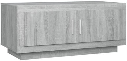 vidaXL Salontafel 102x50x45 cm bewerkt hout grijs sonoma eikenkleurig