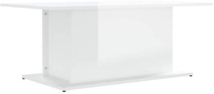 vidaXL Salontafel 102x55,5x40 cm spaanplaat hoogglans wit