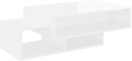 vidaXL Salontafel 105x55x32 cm spaanplaat hoogglans wit